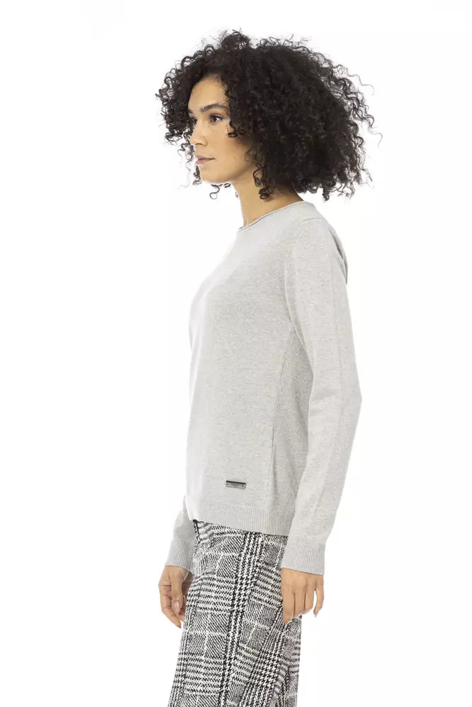 Pull en laine grise pour femme Baldinini Trend