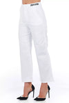 Pantalon en coton blanc pour femme Frankie Morello