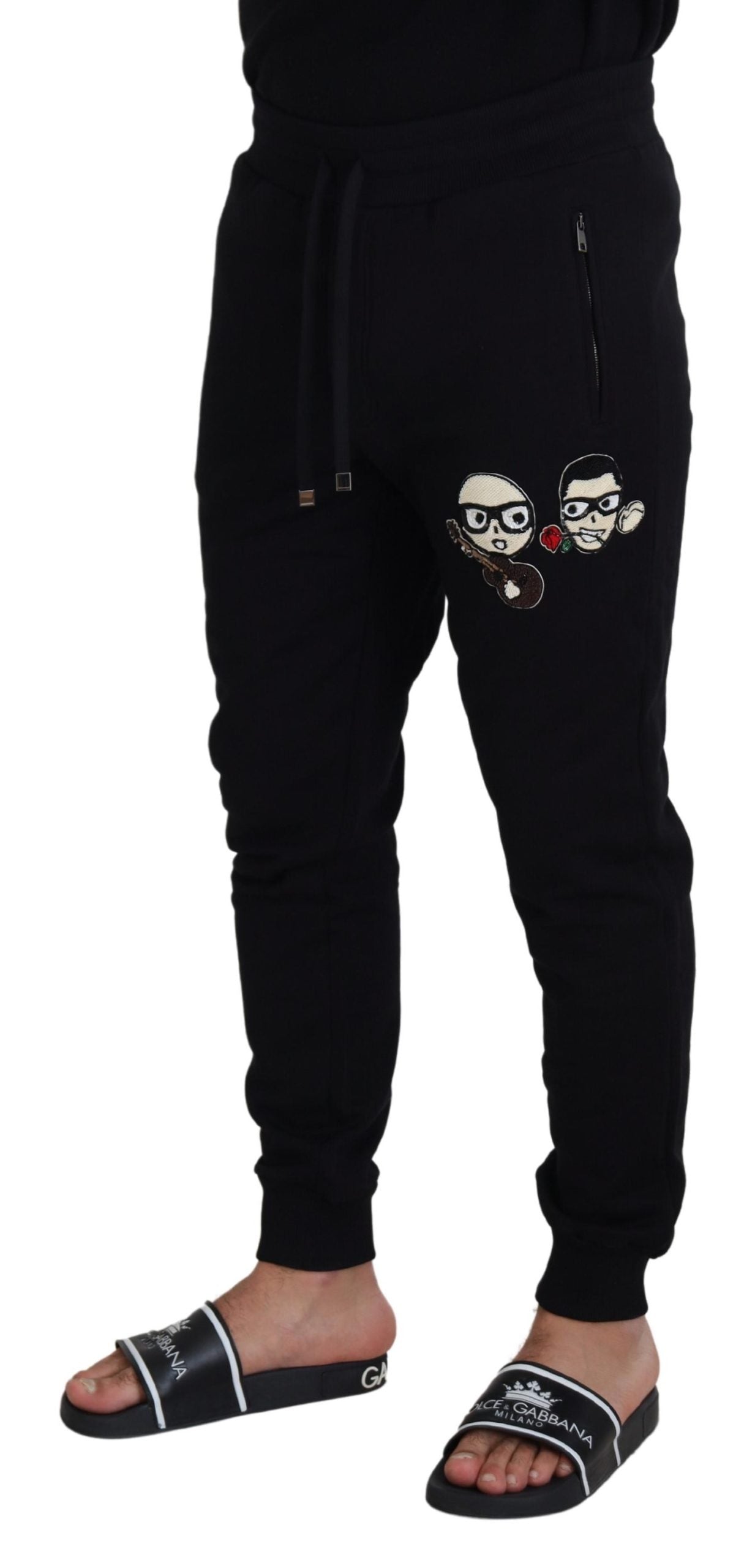 Dolce & Gabbana Elegant Black Cotton Jogger Pants