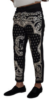 Dolce & Gabbana Elegant Bandana Print Silk-Cotton Pants