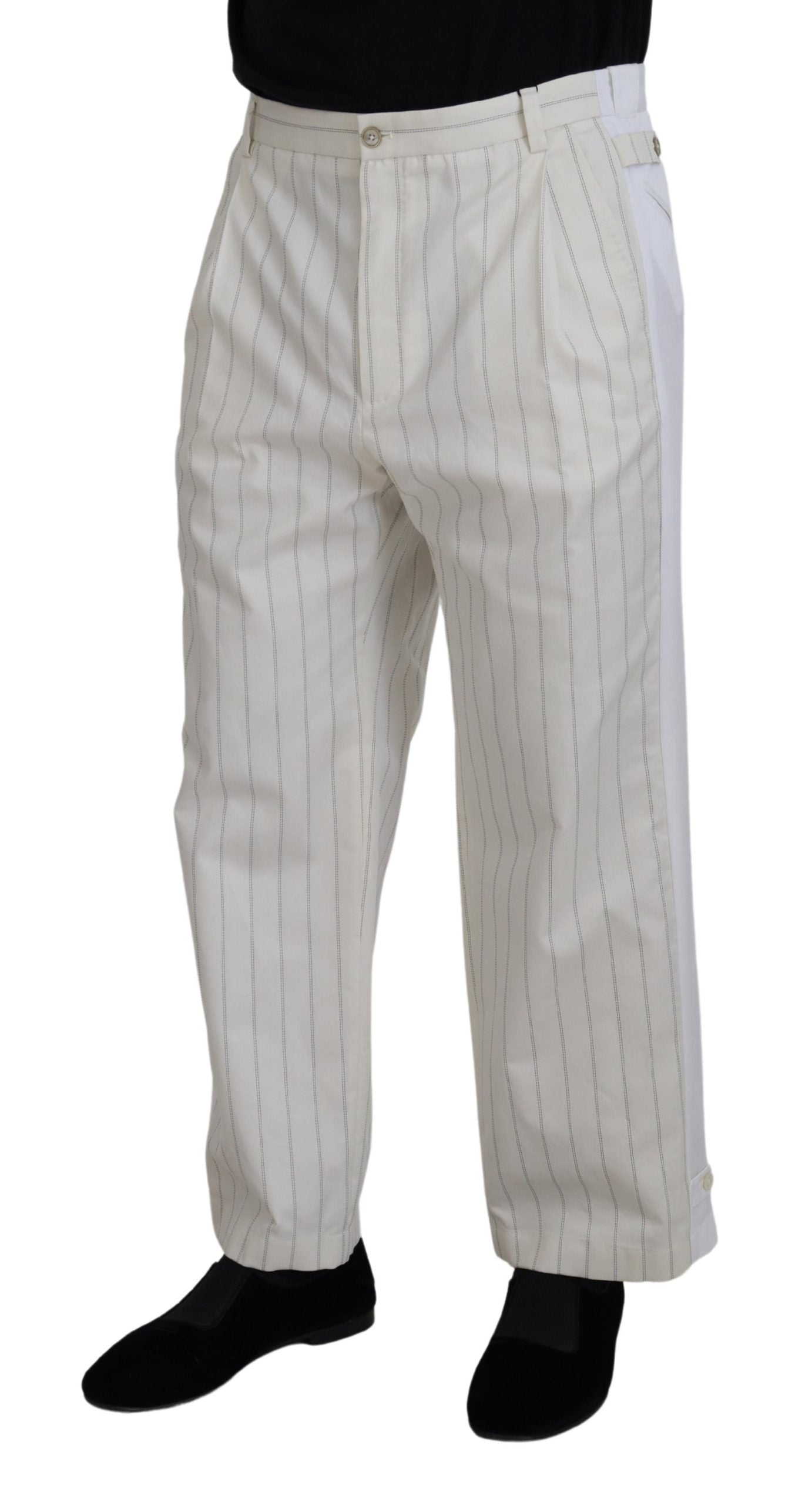 Pantalon élégant à rayures blanches MainLine de Dolce & Gabbana