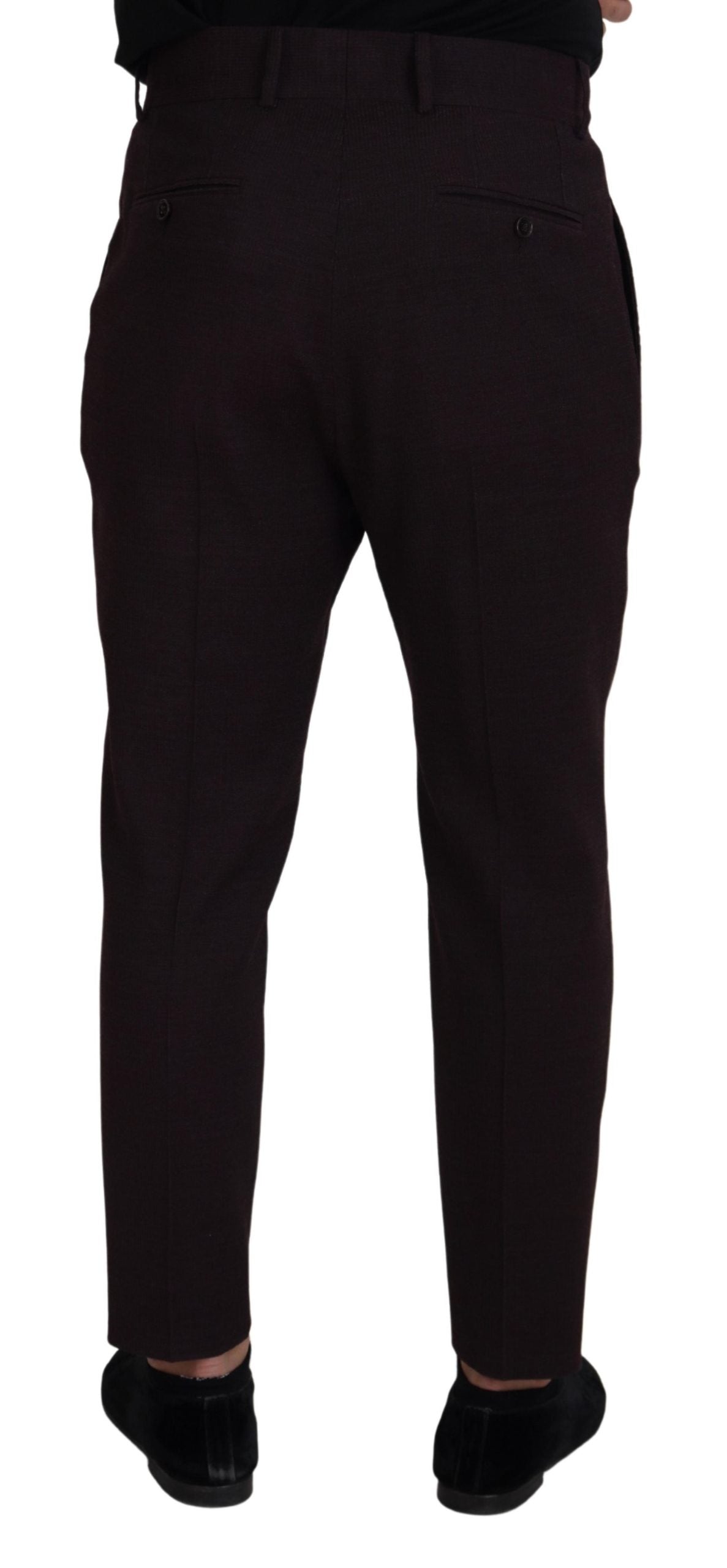 Pantalon élégant en coton mélangé marron Dolce & Gabbana