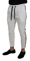 Pantalon de jogging élégant en coton blanc Dolce &amp; Gabbana