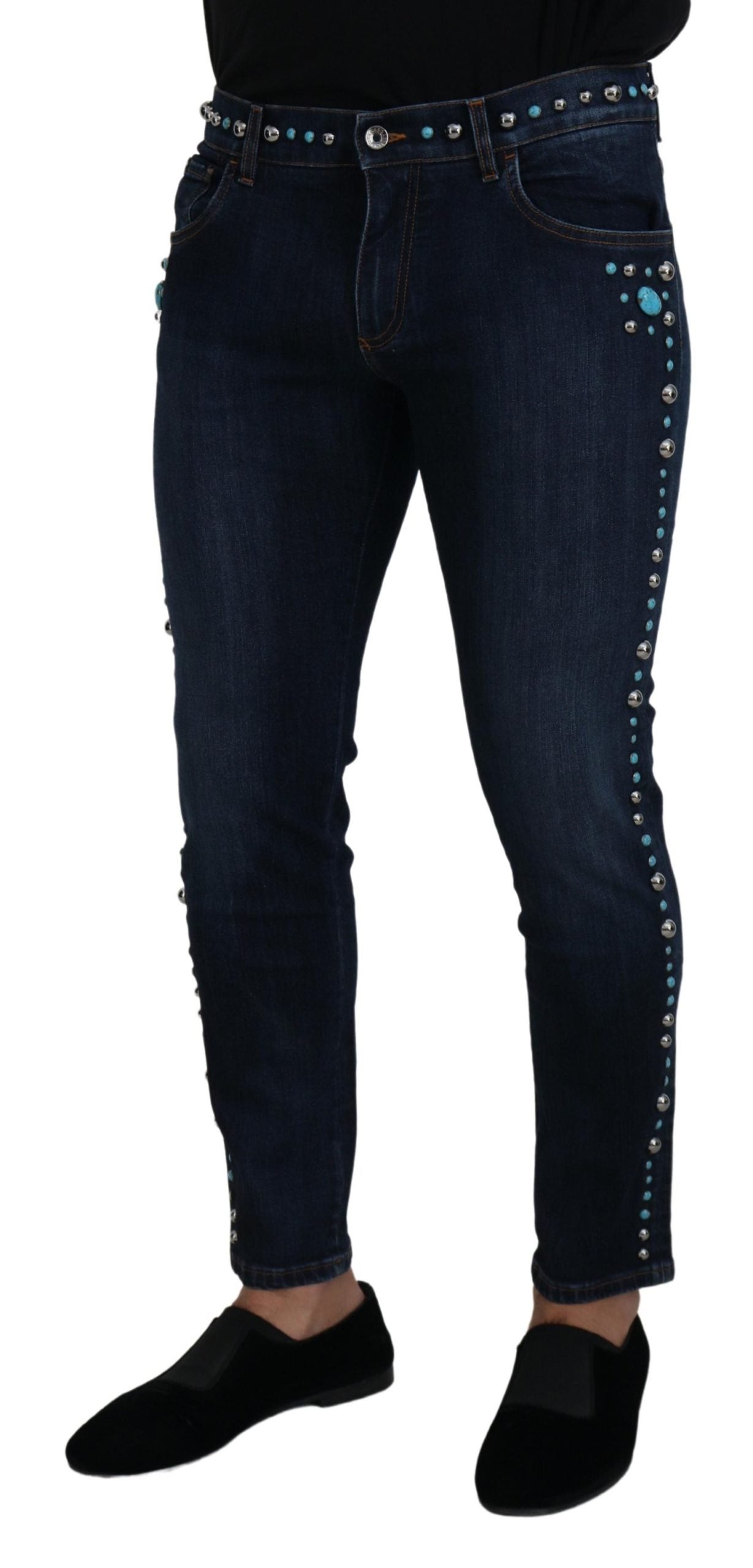 Dolce & Gabbana – Opulence – Jeans aus Denim mit Nieten