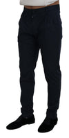 Dolce & Gabbana Elegant Blue Cotton Stretch Pants