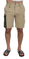 Dolce &amp; Gabbana Elegante Designer-Shorts aus Baumwollmischung in Beige