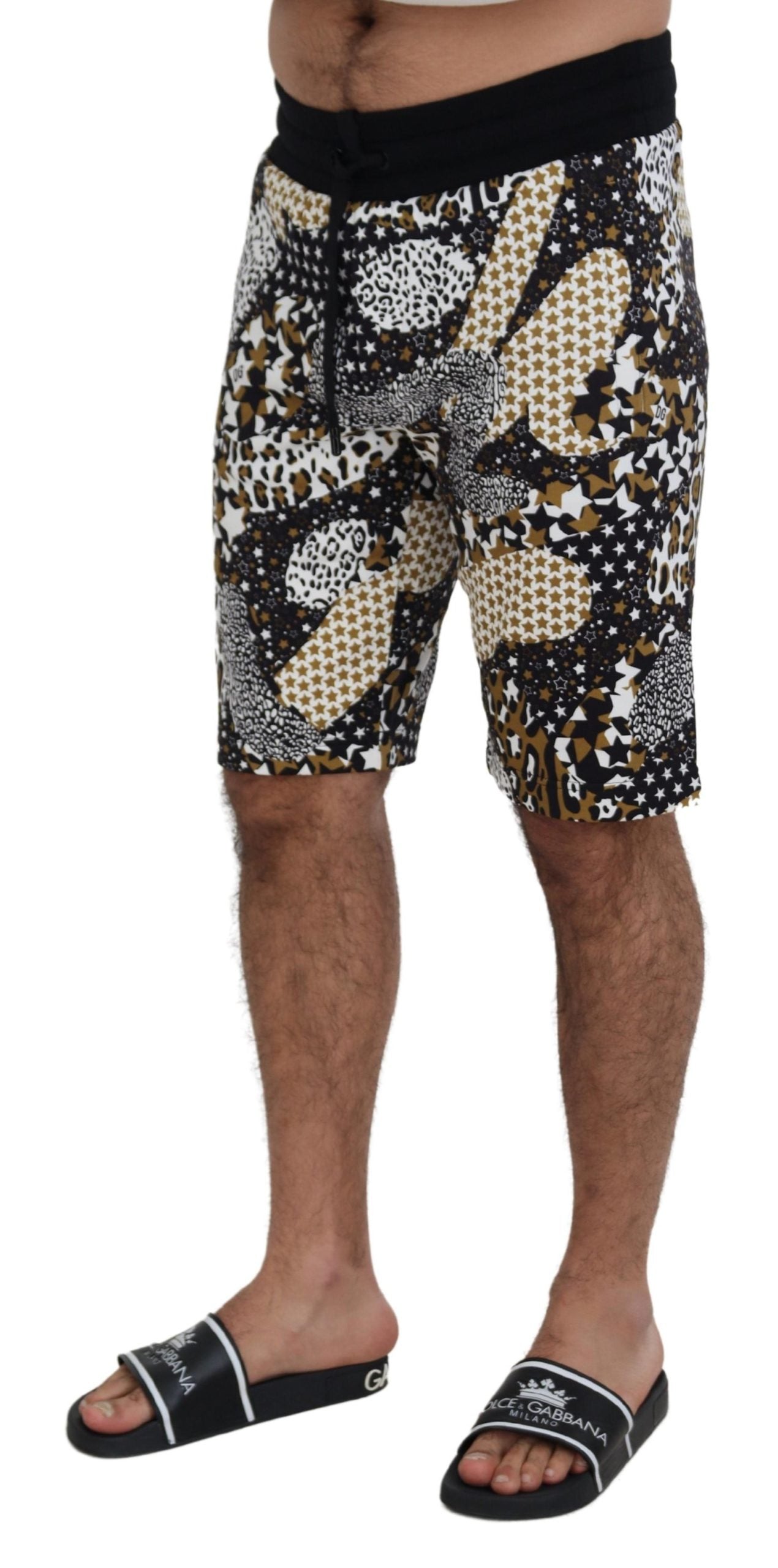 Dolce & Gabbana – Shorts aus Baumwolle mit buntem Aufdruck