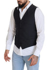 Dolce & Gabbana Elegant Black Single Breasted Dress Vest