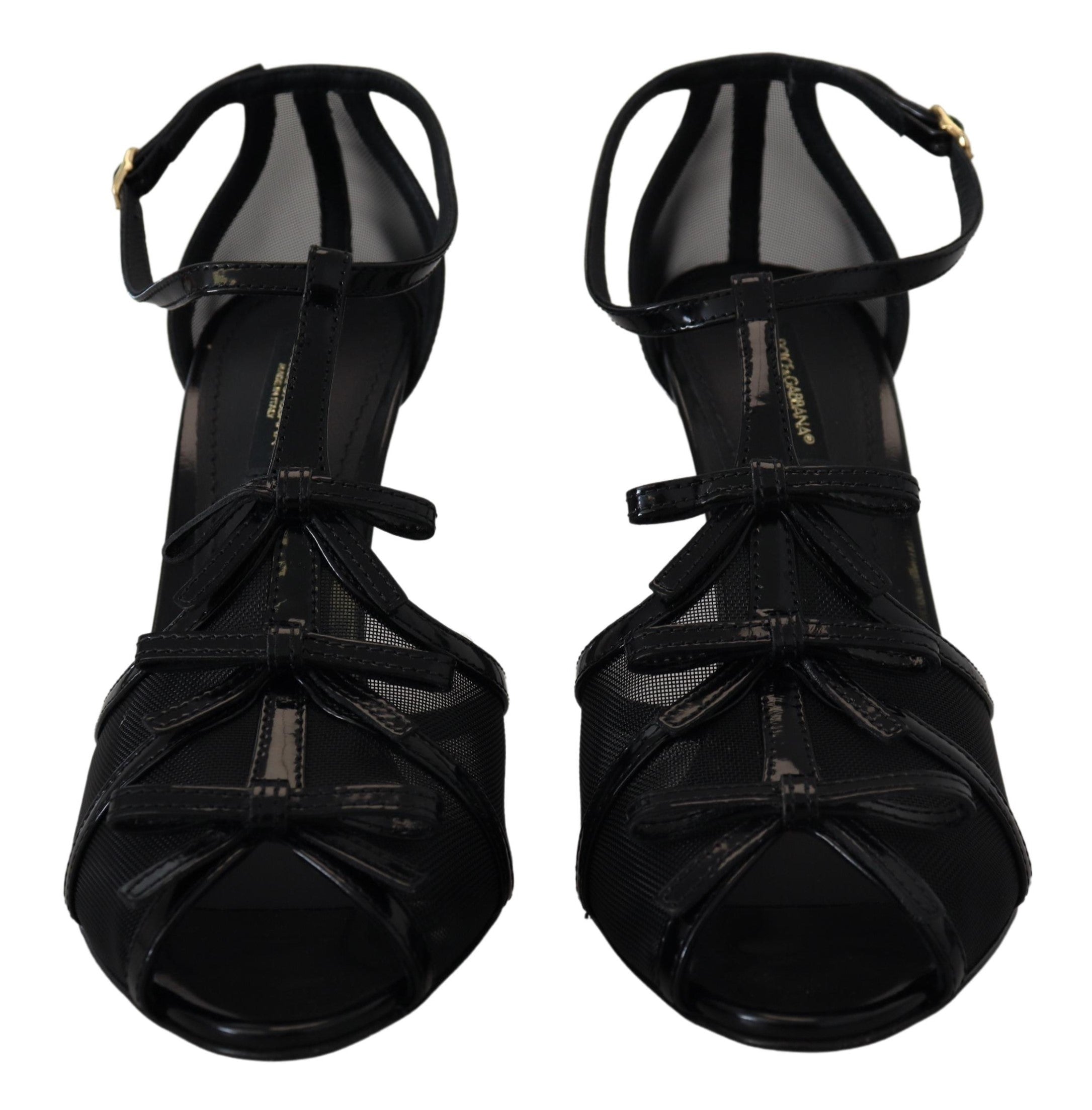 Dolce & Gabbana – Elegante schwarze Sandalen mit Stilettoabsatz