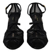 Dolce &amp; Gabbana – Elegante schwarze Sandalen mit Stilettoabsatz