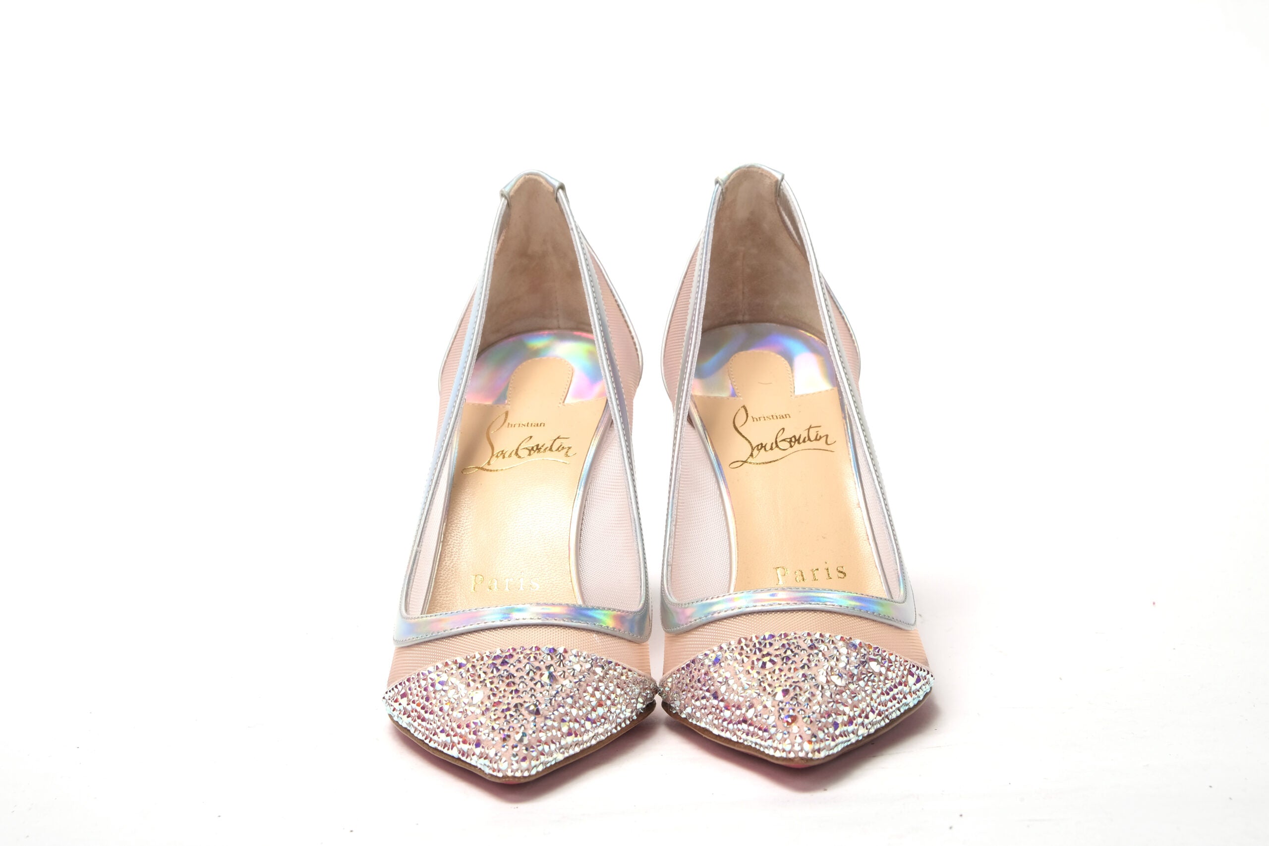 Christian Louboutin Version Rose Embellished High Heels Pumps