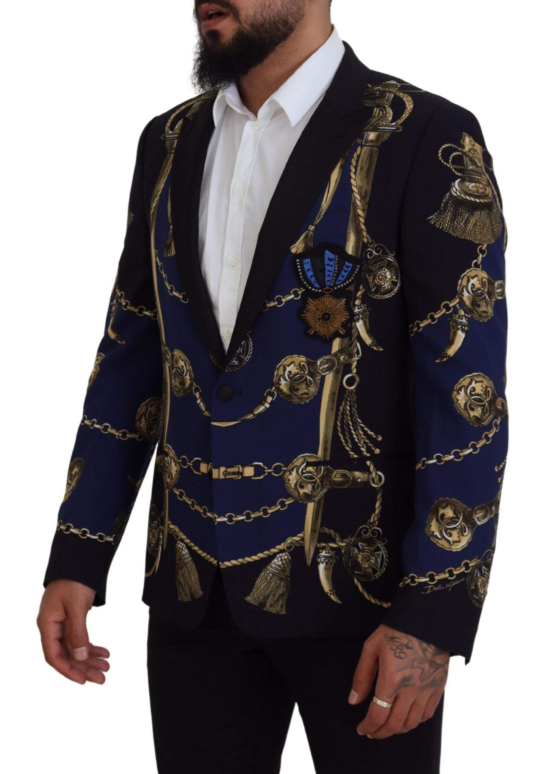 Blazer Martini multicolore élégant de Dolce & Gabbana