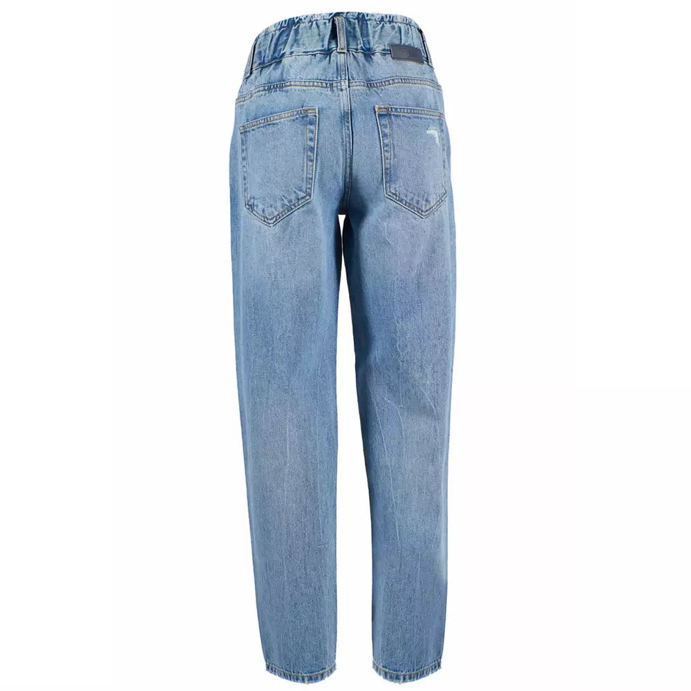 Jean en coton bleu pour femme Yes Zee