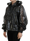 Elegante Designer-Pulloverjacke aus schwarzem Nylon von Dolce &amp; Gabbana