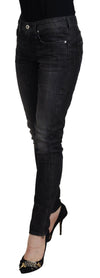 Fiorucci Chic – Schwarze Skinny-Jeans mit niedriger Taille