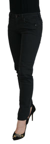 Ermanno Scervino – Schicke Skinny Jeans mit niedriger Taille in Schwarz