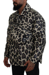 Dolce & Gabbana Multicolor Leopard Print Parka Jacket