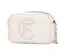 CRISTINAEFFE Elegant White Faux Leather Shoulder Bag