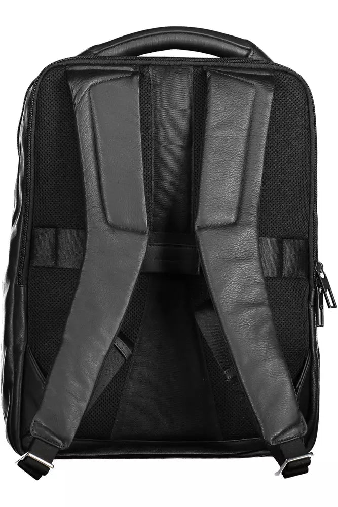 Piquadro - Schwarzer Lederrucksack für Herren