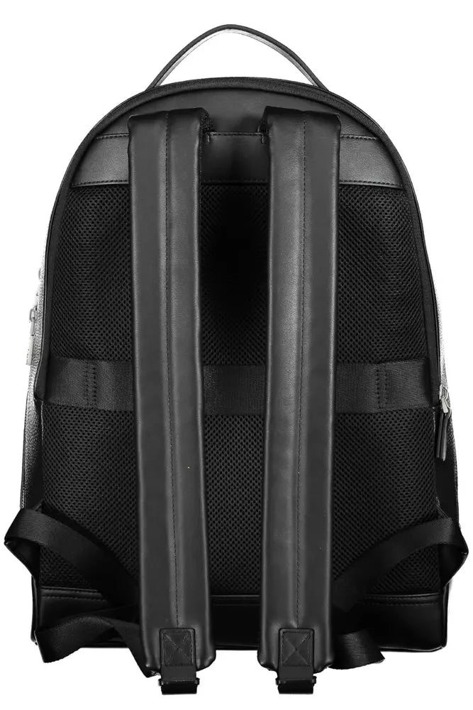 Tommy Hilfiger Black Polyethylene Men Backpack