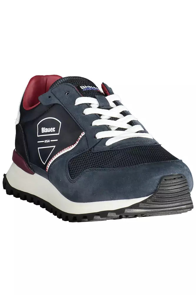 Baskets pour hommes en polyester bleu Blauer