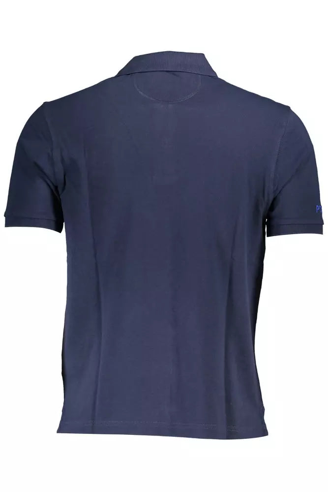 La Martina Elegant Blue Cotton Polo Shirt