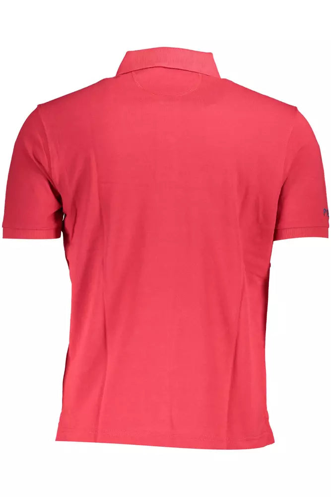 Polo homme en coton rouge La Martina