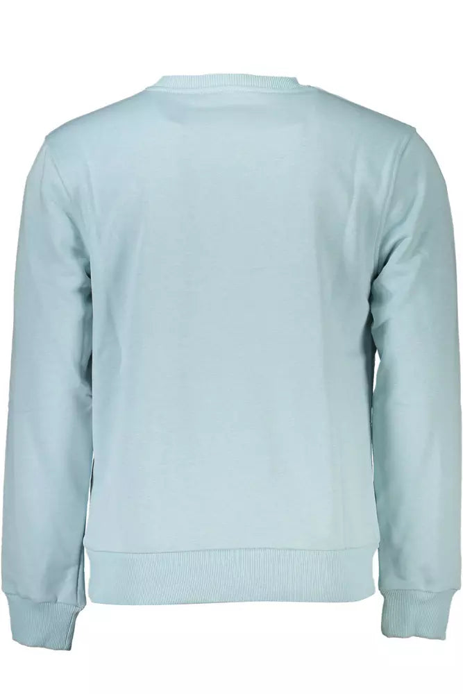 Cavalli Class Hellblauer Baumwollpullover für Herren