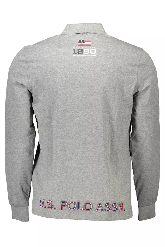 Polo en coton gris pour homme US POLO ASSN.