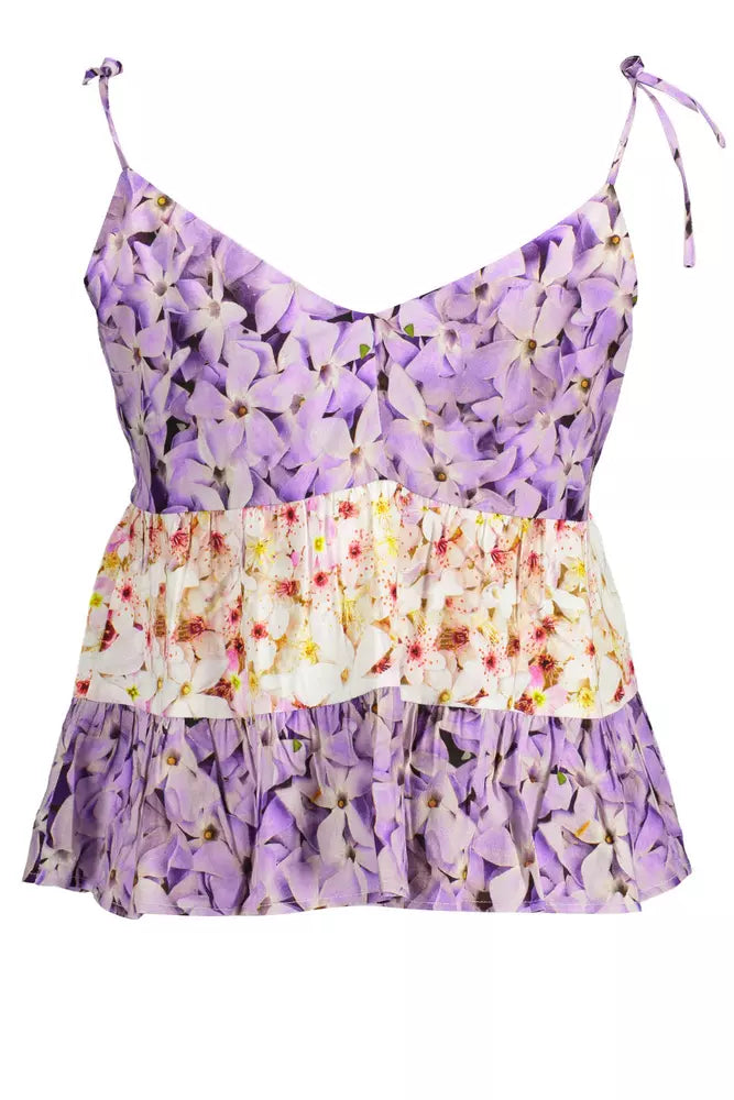 Haut en viscose violet Desigual pour femme