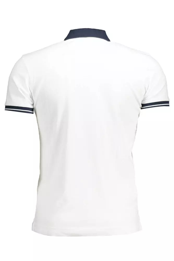 La Martina White Cotton Men Polo Shirt