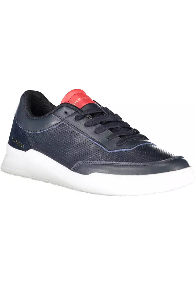 Tommy Hilfiger – Blaue Leder-Sneaker für Herren