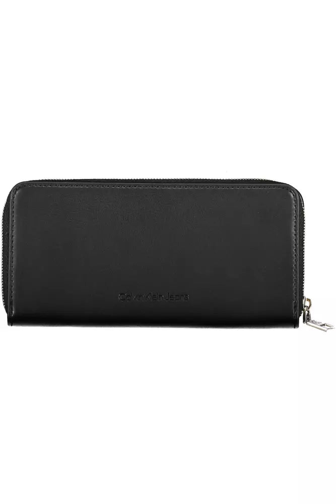 Portefeuille femme en polyéthylène noir Calvin Klein