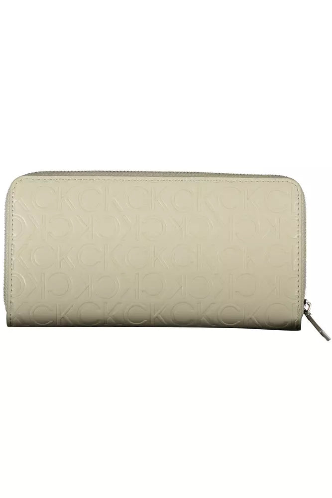 Portefeuille femme en polyéthylène beige Calvin Klein