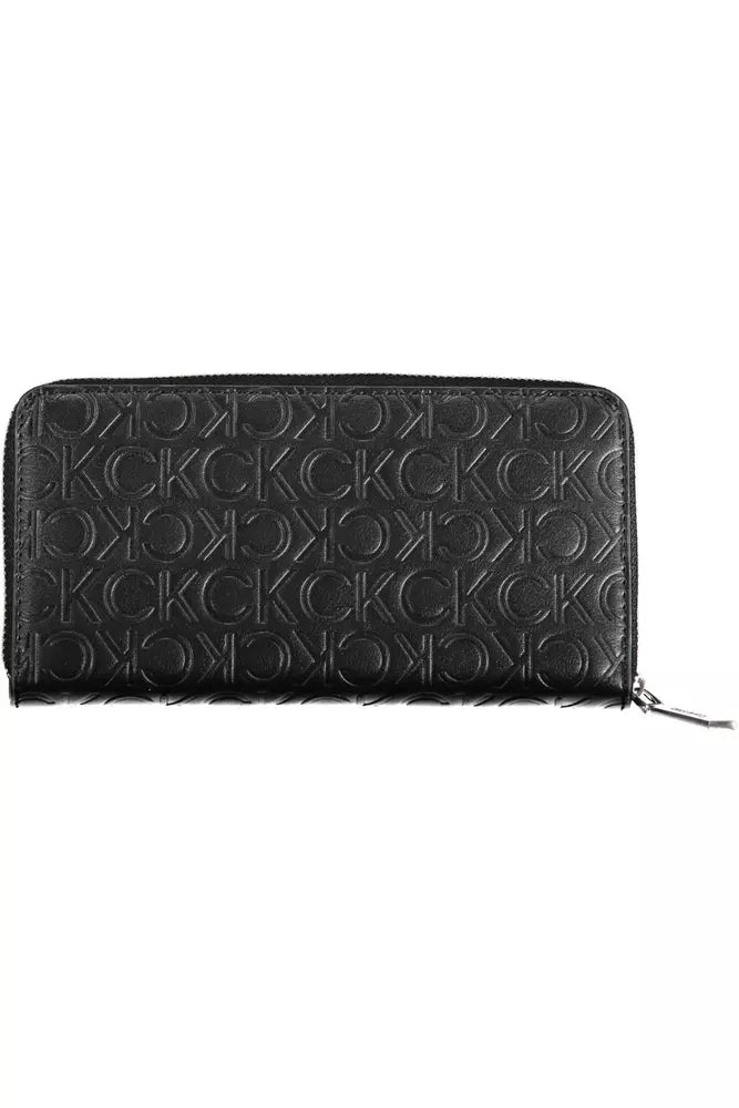 Portefeuille femme en polyéthylène noir Calvin Klein