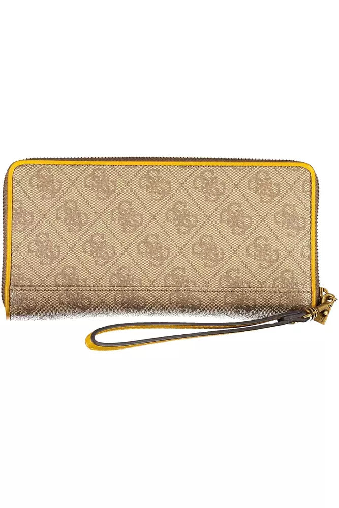 Guess Jeans Beige Polyethylene Women Wallet