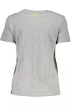 T-shirt en coton gris pour femme Guess Jeans