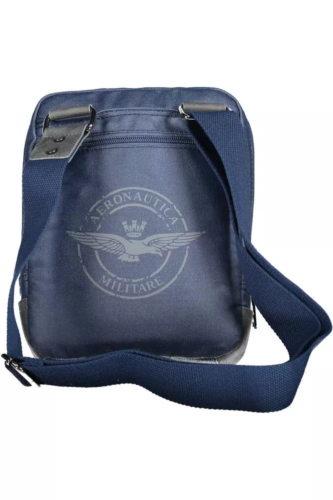 Aeronautica Militare Blue Polyester Men Shoulder Bag