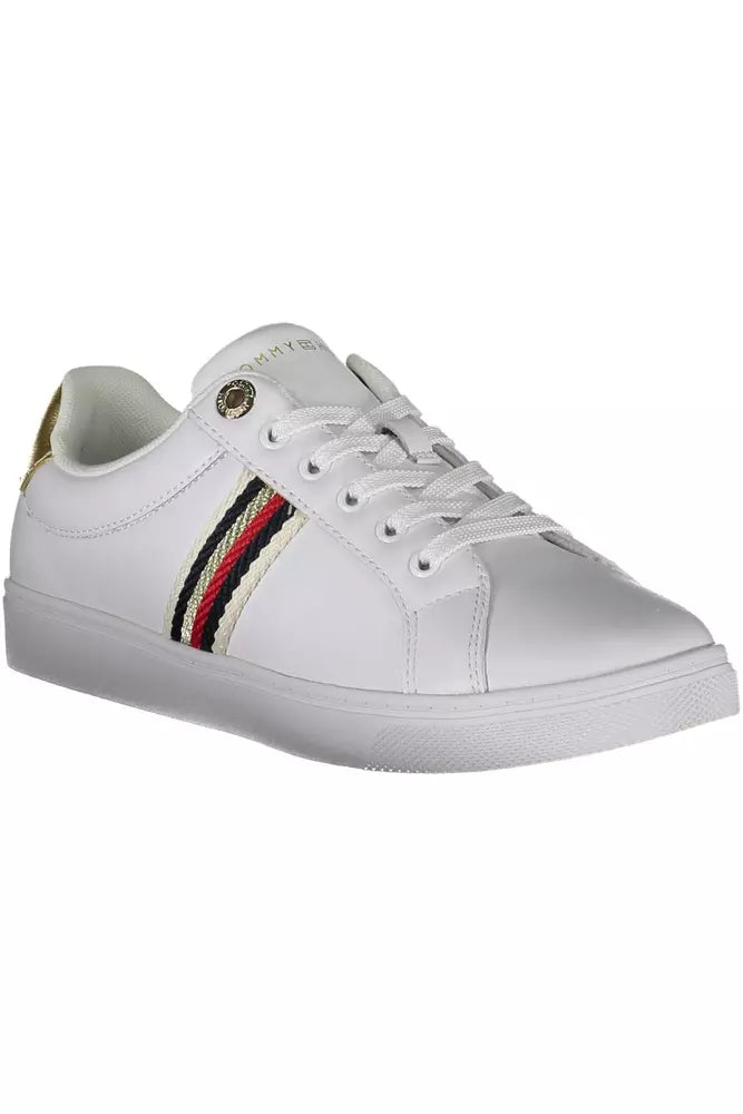 Baskets en cuir blanc Tommy Hilfiger pour femme