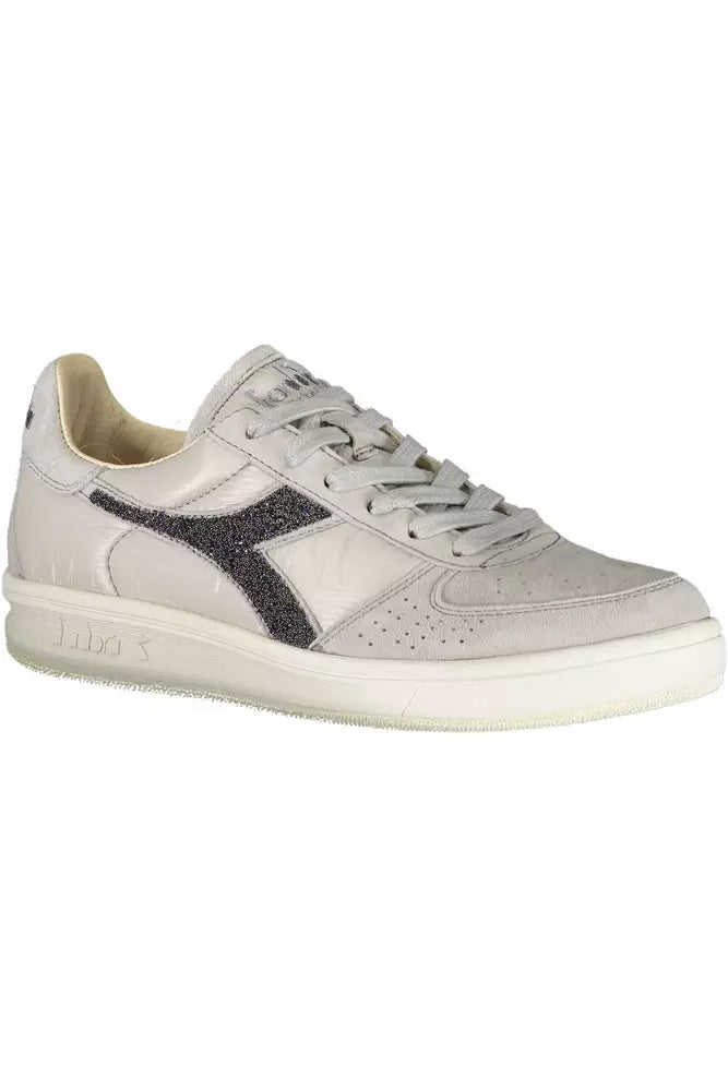 Baskets Diadora en cuir gris pour femmes