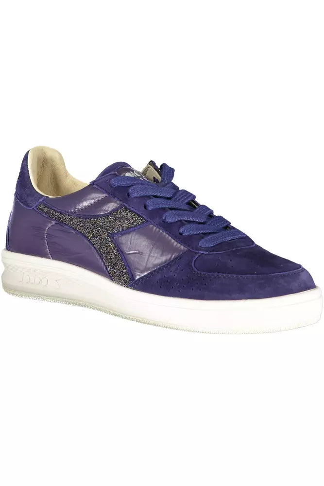 Baskets en cuir bleu Diadora pour femme