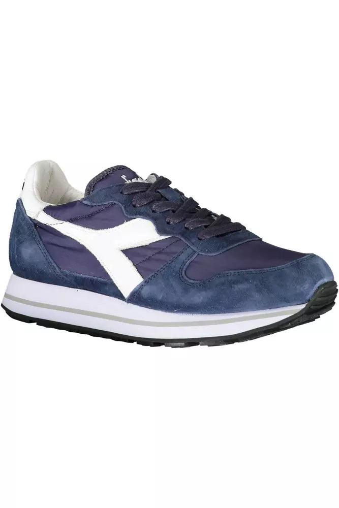 Diadora Blaue Ledersneaker für Damen