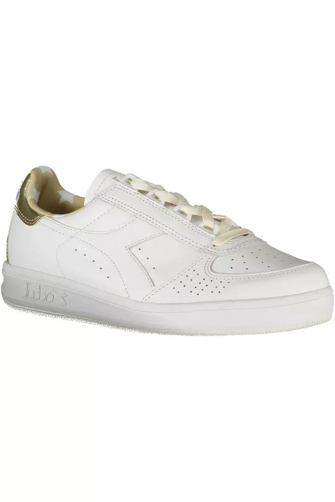 Baskets en cuir blanc Diadora pour femme