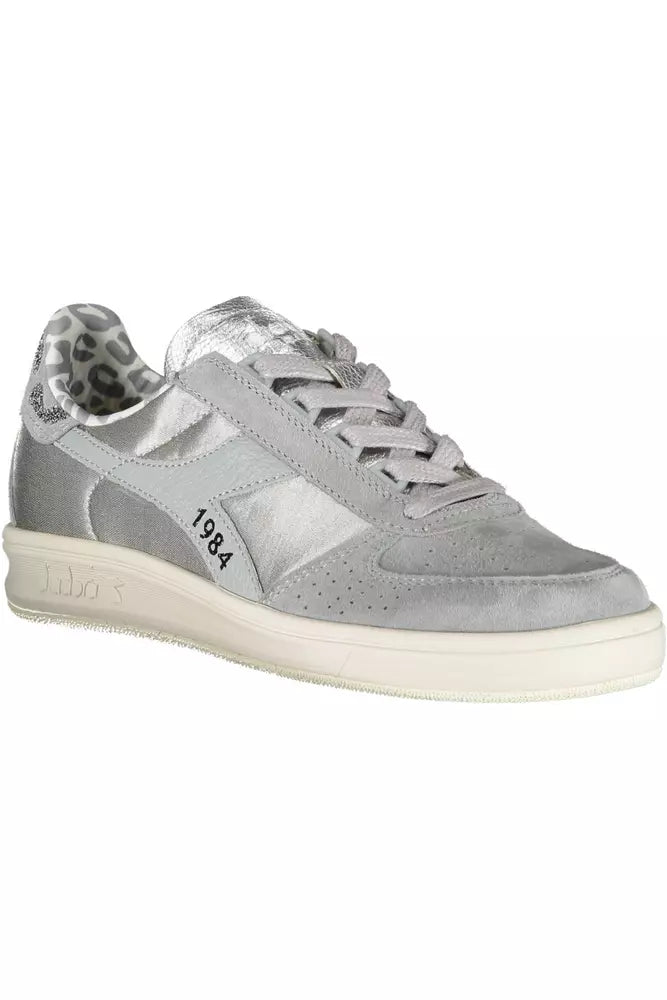 Baskets Diadora en cuir gris pour femmes