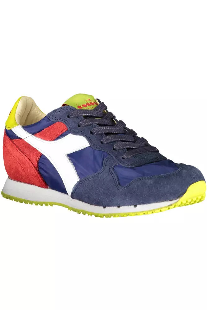 Baskets en cuir bleu Diadora pour femme