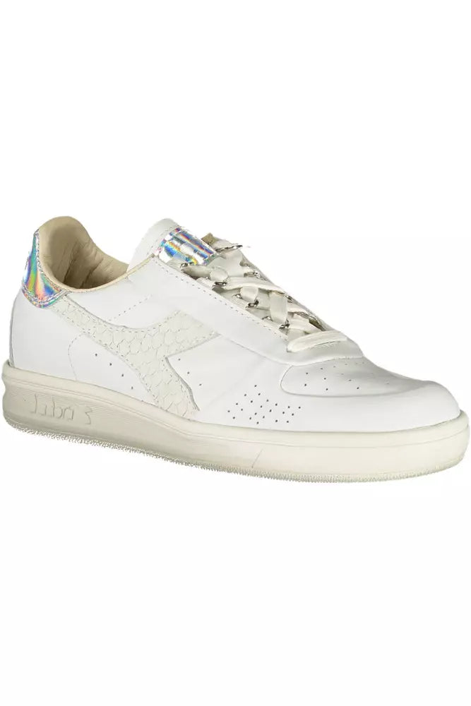 Baskets en cuir blanc Diadora pour femme