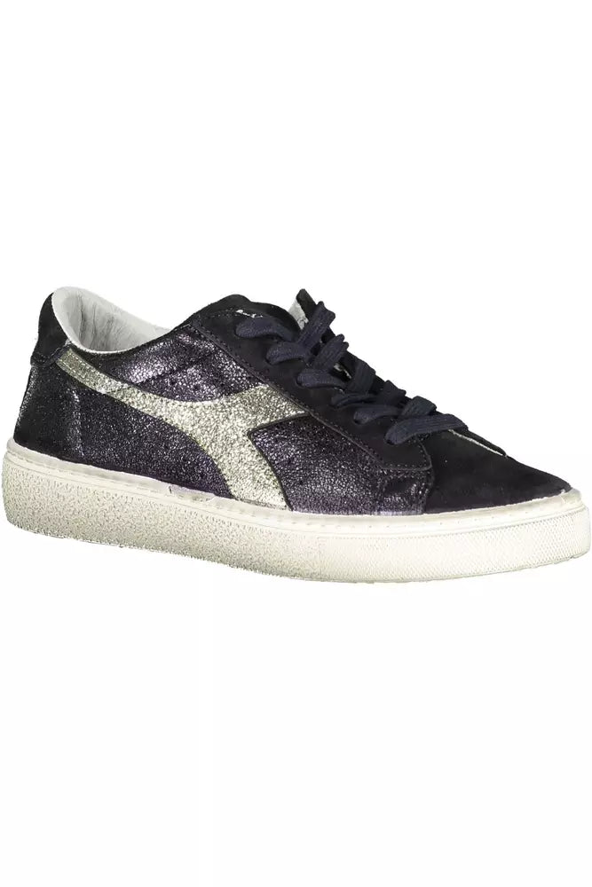 Baskets en cuir noir Diadora pour femme