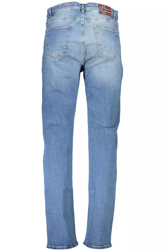 Napapijri Light Blue Cotton Men Jeans