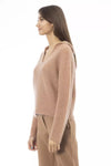 Alpha Studio Beige Merinowolle Damen Pullover