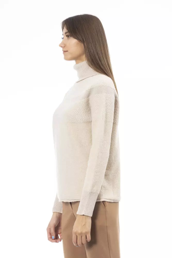 Alpha Studio Beige Alpaka Damen Pullover